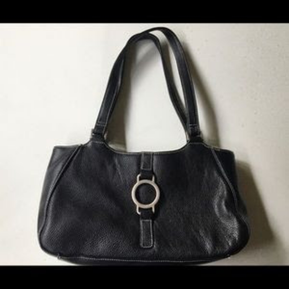 Black Leather Shoulder Bag
